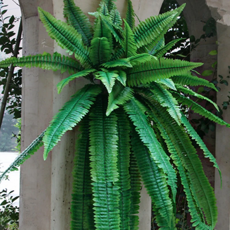 Artificial plant Persian leaves fern plant wall plastic leaves mall background wall Gallery window wedding decoration