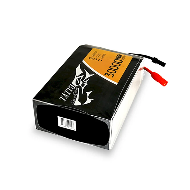 1pcs TATTU Batteries 6S 30000mAh 22.2V 25C 6S1P 666wh LiPo Battery Pack with AS150 + XT150 Plug Connector for UAV Drones