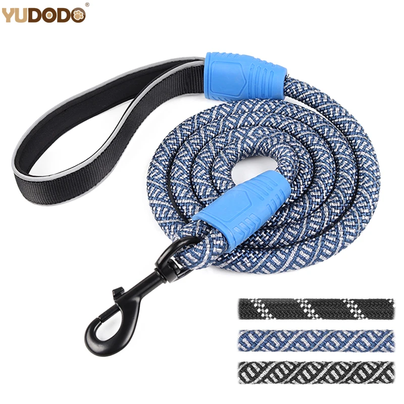 

5ft/6ft Nylon Reflective Dog Leash Long Mountain Climbing Training Rope Pet Lead Leashes For Small Medium Large Dogs