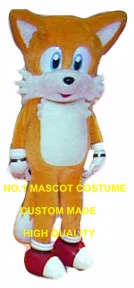 

hot sale cartoon yellow tails fox mascot costume adult size popular anime cosplay costumes carnival fancy dress 2658