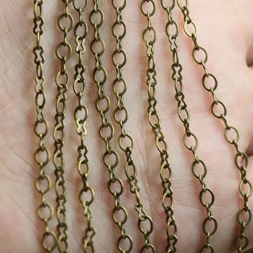 Free shipping!!!! 100m/lot Antique Bronze Figure Eight with rolo chain findings 4x3mm