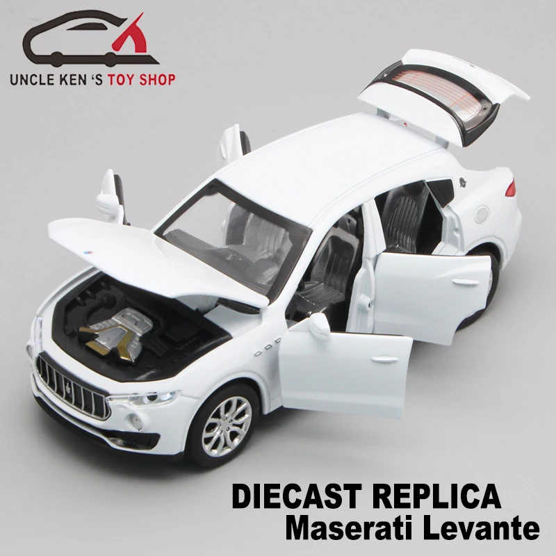 Coche a escala de Levante fundido a presión de 16Cm, juguete de Metal para niños, regalo con música/luz/función de retroceso