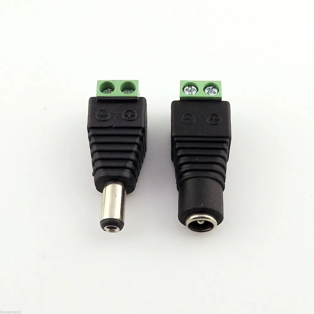 1Sets 5.5x2.5mm Male Female DC Power CCTV Video Balun Terminals Connector Adapter