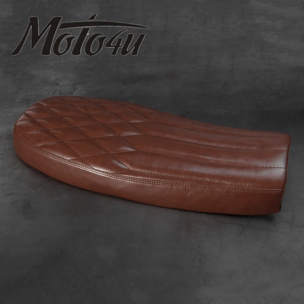 630mm Vintage Motorcycle Seat Cafe Racer Cushion handmade oldschool Classic Motorbike Coffee MASH125 MUTT125 250 Black Brown