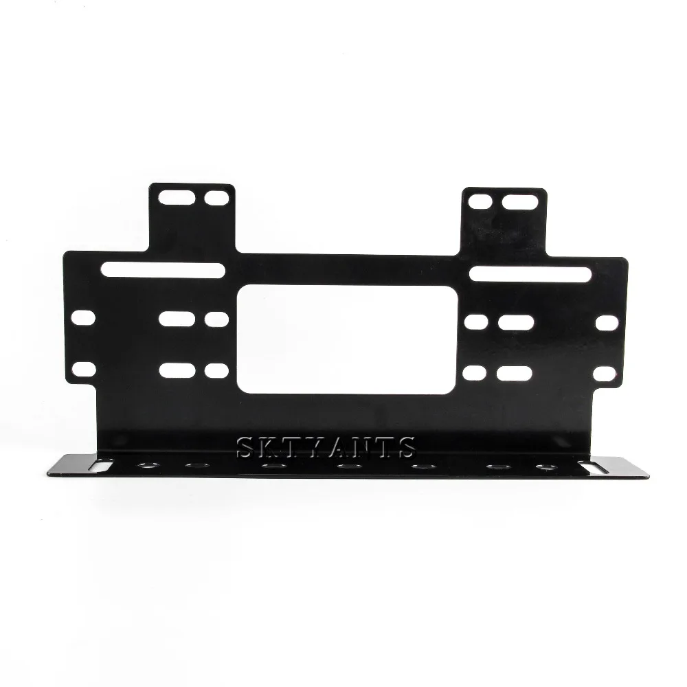 1PCUniversal Front Bull Bar License Plate Brackets Car Bull Bar Bumper Mount Holder Bracket Black Offroad Work Light Led Driving