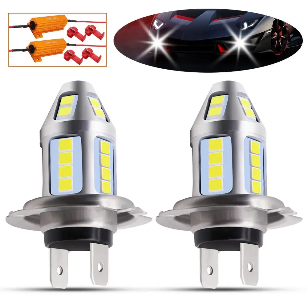 

2pcs H7 LED Car Fog Lamp with Decoder 150W High Power 3030 Chips White Waterproof Auto Front Headlamp Fog Driving Lights 12V 24V