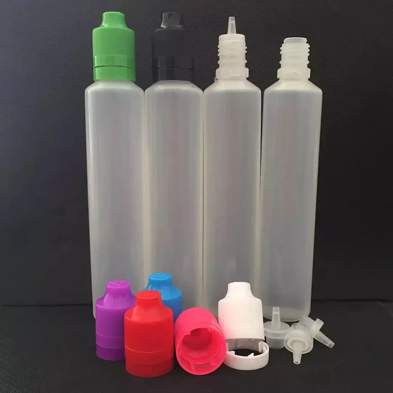 

Pen Shape 60ml E-juice Plastic Dropper PE Refillable Bottle With Tamper Evident Childproof Cap For E Liquid Bottle for E juice