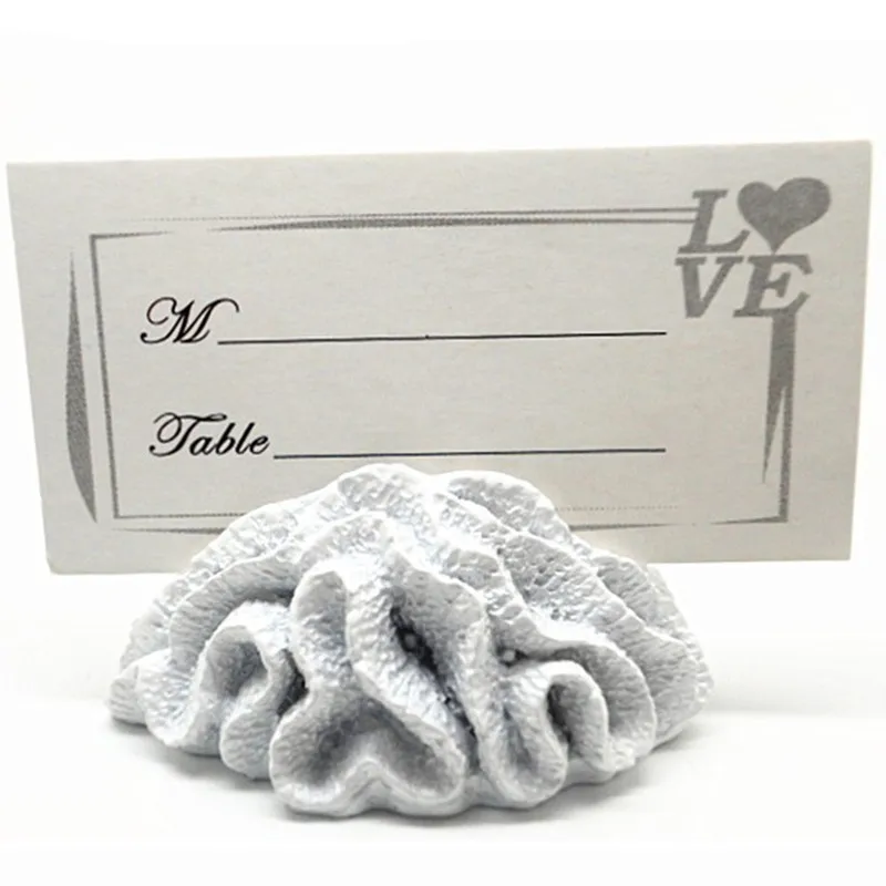 

Factory t Selling "Seven Seas" Coral Place Card Photo Holder wedding party photo frame 36pcs/lot