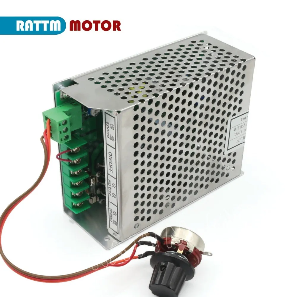 RATTM 500W Air Cooled Spindle Motor ER11 CNC 0.5KW Spindle Motor +Power Supply Speed Governor +52mm Clamp for DIY CNC Router