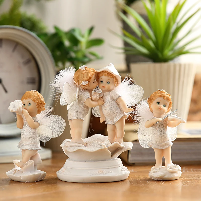 

European Flower Fairy Angel Decoration Resin fairy Home Decoration Accessories Fairy Garden Miniatures Miniature Garden Figurine