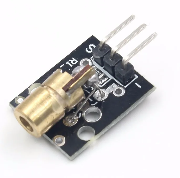 1Pcs KY-008 650nm Laser Sensor Module 6mm 5V 5mW Red Laser Dot Diode Copper Head KY008 For Arduino