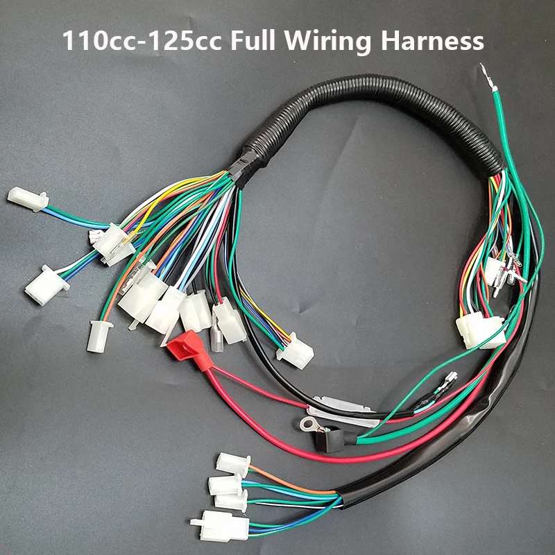 Universal Horizontal Engine Full Wiring Harness Loom Motorcycle ATV beach car accessories 50cc 70cc 90cc 110cc 125cc