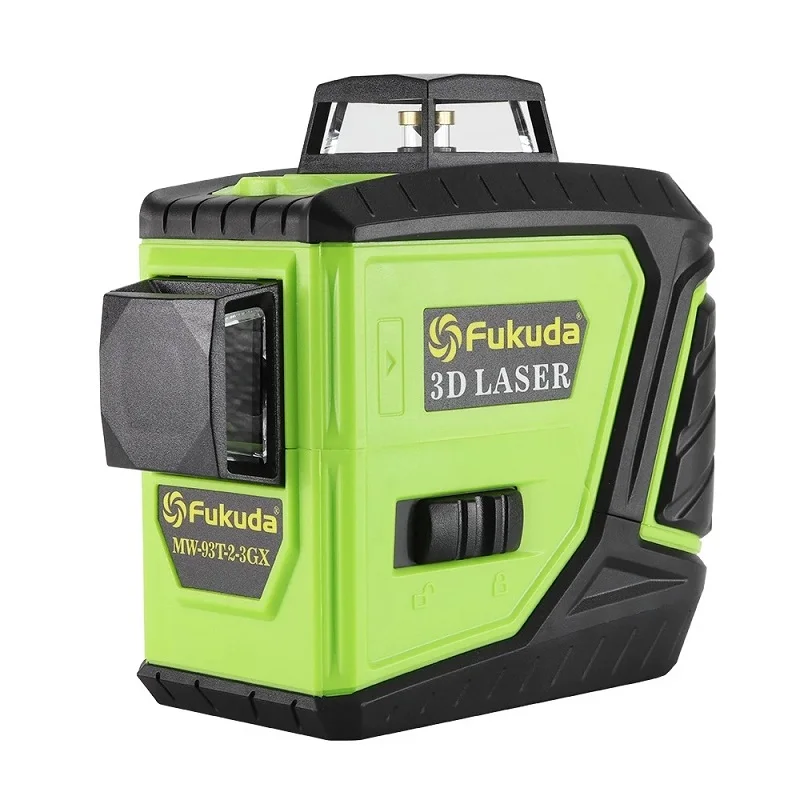 Fukuda 12 linhas de nível laser feixe verde 3d nível laser vertical horizontal auto-nivelamento cruz laser nivel nível