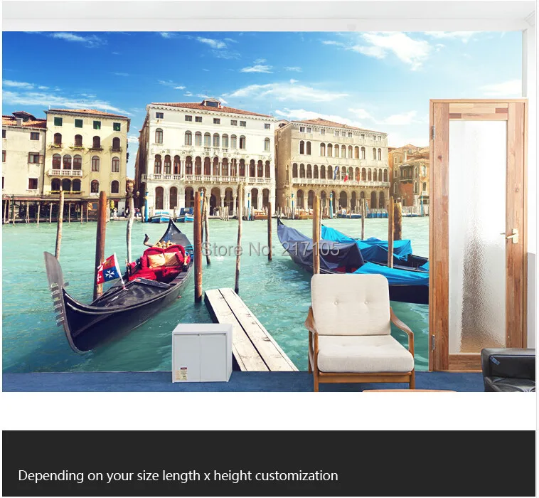 Free shipping custom modern 3D large murals bedroom living room sofa background wallpaper ou Venice building corridor