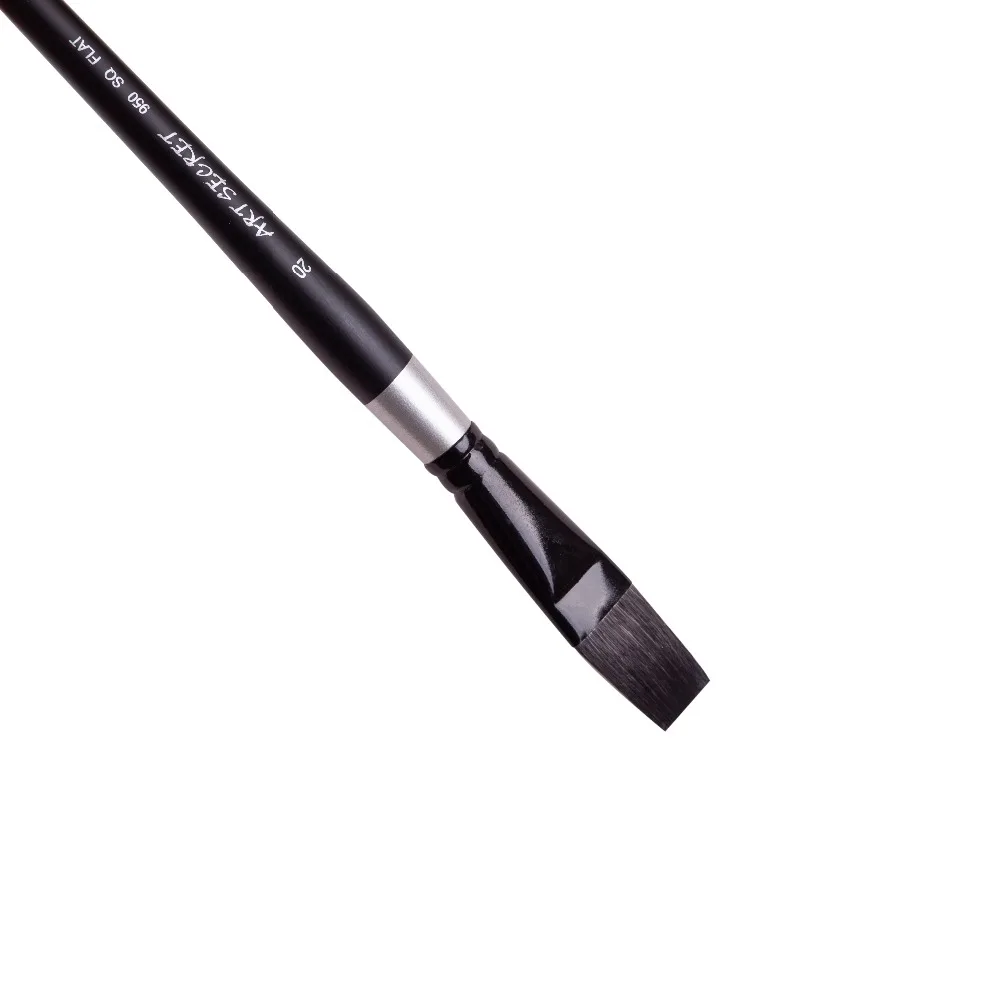 ArtSecret High Grade 950SQ Flat Anti-Drop Squirrel Hair Wooden Handle Paint Brushes Artistic Art Tool For Watercolor Drawing - Image 4