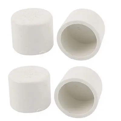25mm Inner Dia Round Tube Pipe End Caps Leg Tips Cover White 4pcs