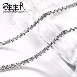 Wholesale Stainless Steel High Quality Unique Man's Long Necklace Chain 45CM-75CM BN1009