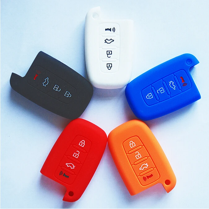 Emaicoca Silicone Car Keychain Key jacket cover case shell case for kia Stonic Rio sportage ceed sorento cerato K2 K3 K4 K5 KX3