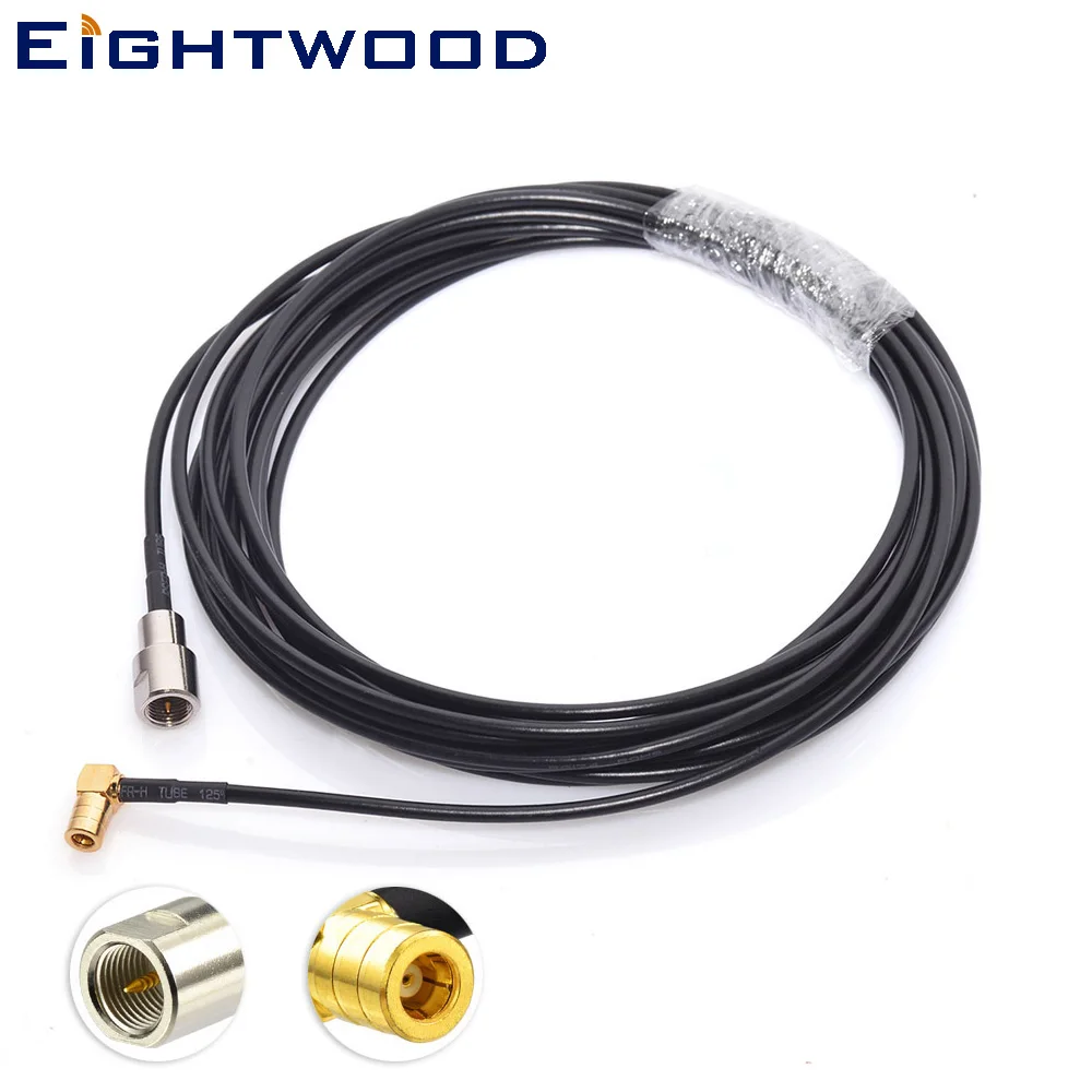 

Eightwood Conversion DAB/DAB+ Car Radio Aerial Antenna RF Coaxial Adapter Cable FME Male to SMB Male Connector for Alpine DAB