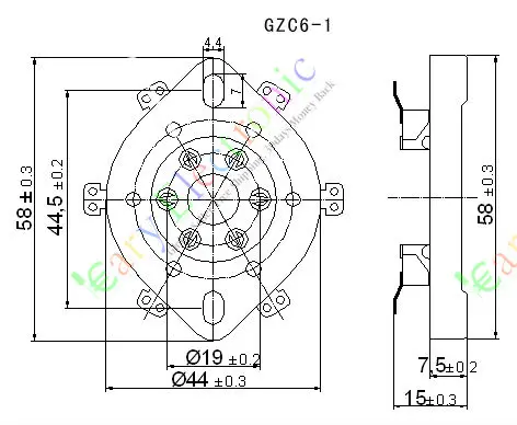 Оптовая и розничная продажа, 50 шт., 6-контактная золотая керамика, разъем для вакуумной трубки, зарядка для VT57 VT58, ламповые усилители AUDIO, бесплатная доставка