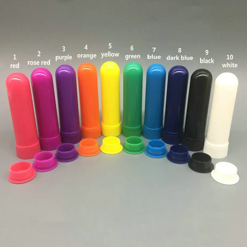 NEW! 50Sets Best Quality Colored Relief Aromatic Nasal Inhaler, Nasal Inhaler Blank, Nasal Inhaler Sticks,Essential Oil Inhaler