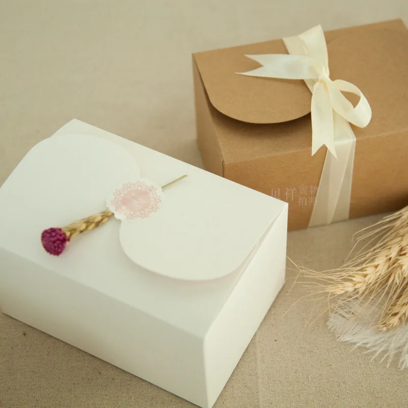 

Natural Kraft Paper Cake Box,Party Gift Packing Box 20pcs/lot,High Quality 150*100*85MM