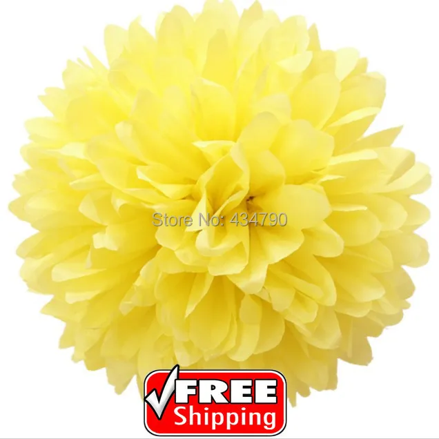 

20pcs 8"(20cm) Yellow Tissue Pom Poms,Thanksgiving Decorations,Fall Harvest Party,Paper Flower Balls-Nursery-Choose Your Colors