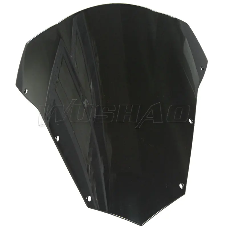 Motorcycle Double Bubble Windshield Windscreen Screen For 2007 2008 2009 2010 Yamaha FZ6 S2 600 FZ-6 FZS600 Fazer FZ 6 Smoke
