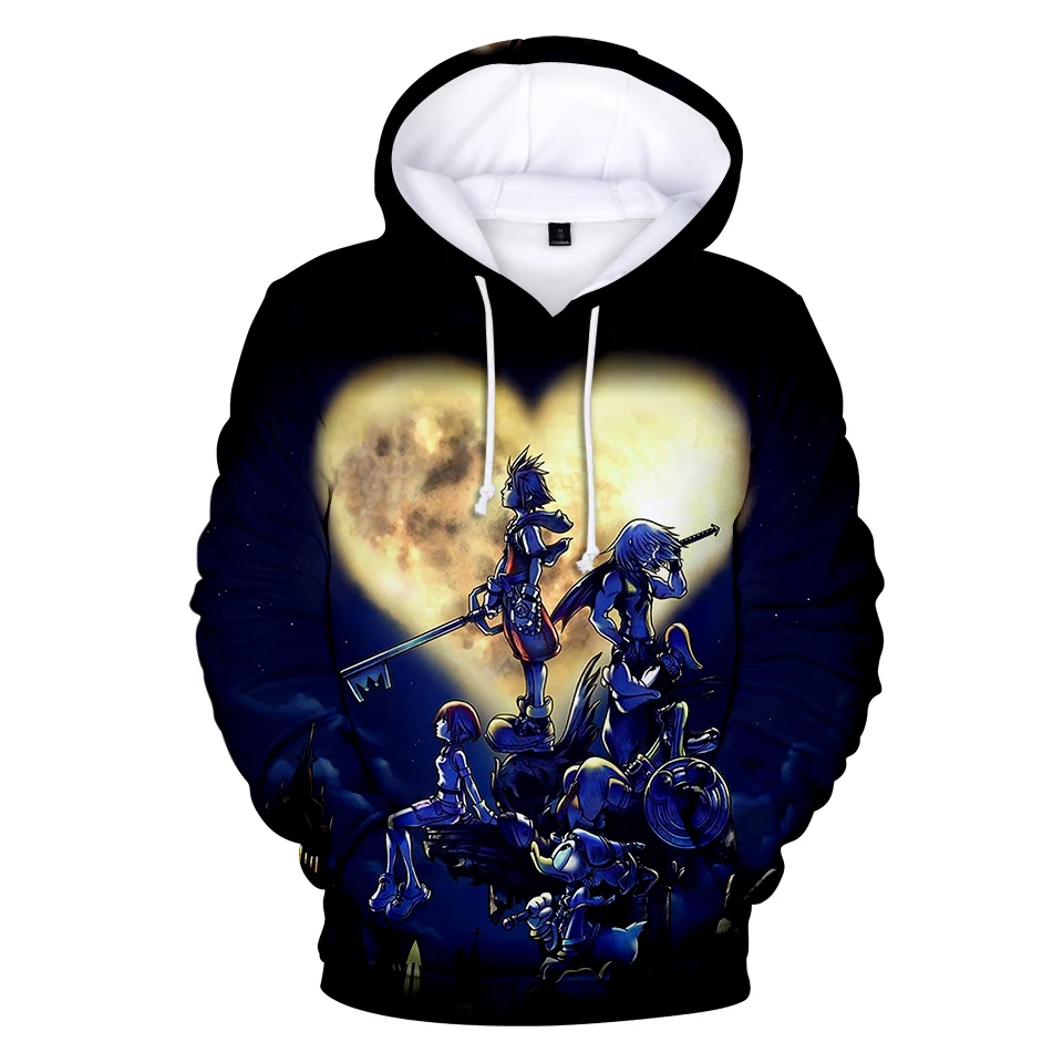 kingdom hearts fashion 3d hoodies hip hop style men women Hoodie Pullover tracksuit casual Long Sleeve 3D Hooded Sweatshirt tops