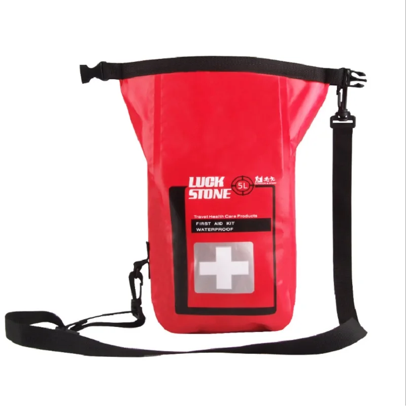 Luckstone Camping Hiking PVC First Aid Kit Dry Bag Drift Bag Waterproof Bag Traveling Rafting Bag Waterproof Camera Case 5L