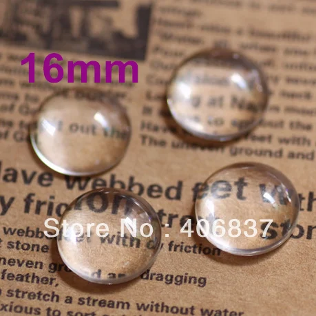 Good Quality 16mm Domed Round Transparent Clear Magnifying Glass Cabochon