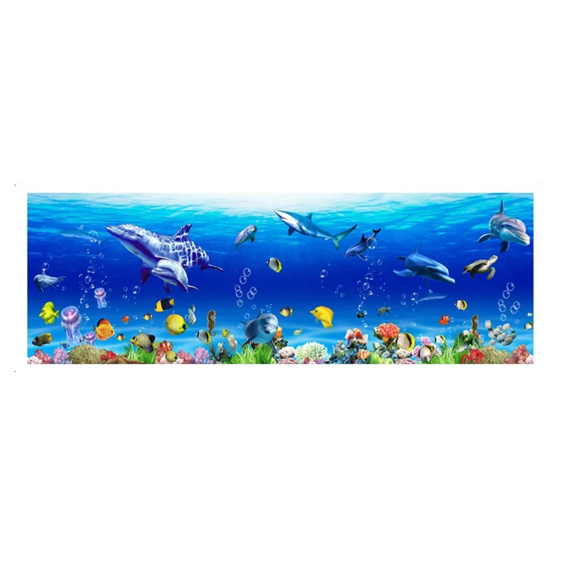 오션 월드 웨이스트 라인 벽 스티커, 주방, 거실, 침실, 베이스보드, 홈 장식, 벽화 데칼 벽지