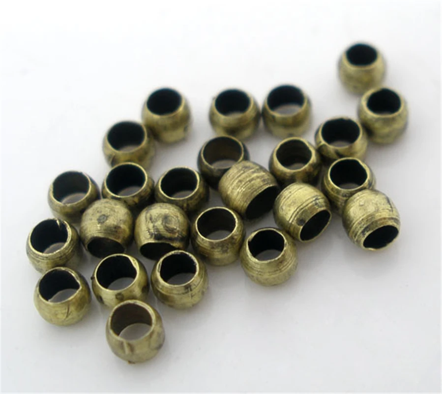 DoreenBeads 1000 PCs Bronze Color Crimps Beads 2mm Findings (B04434), yiwu