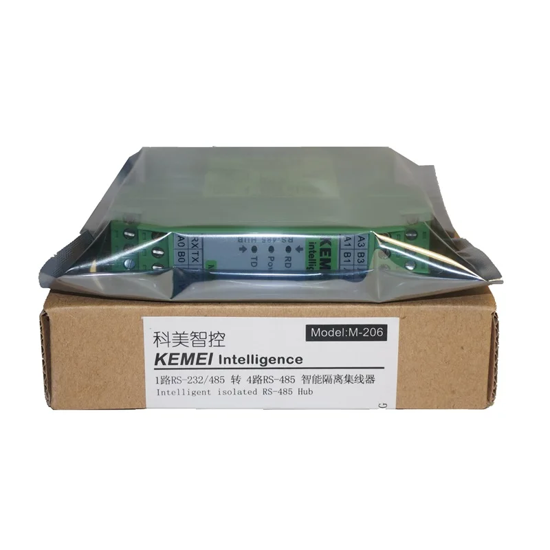 RS485 Hub Sharer 4-Port 1-Divide 4-Channel RS232/RS485 Converter Photoelectric Isolation Three-Terminal Isolation