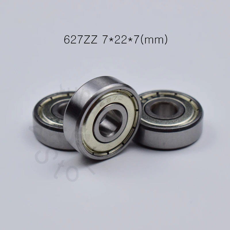 

627ZZ 7*22*7(mm) 10pieces free shipping bearing ABEC-5 10pcs metal Sealed Bearing 627 ZZ chrome steel deep groove bearing