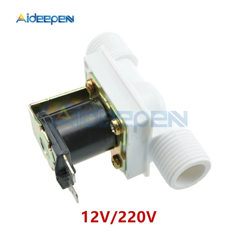 DC 12V AC 110 220V Plastic Solenoid Valve Magnetic Washing Machine Dispenser Drinking Water Pneumatic Pressure Controller Switch