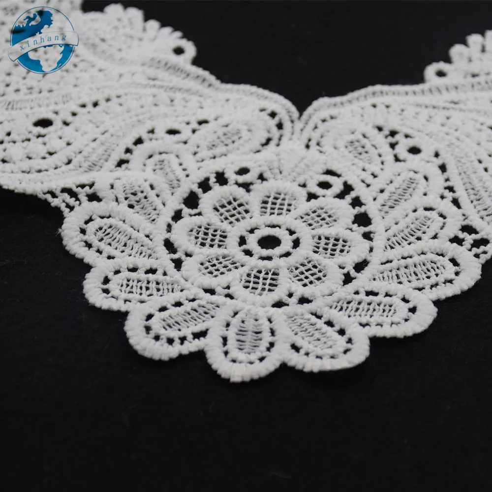 Children lace false collar embroidered fake collar trim diy women applique sewing supplies african guipure lace collars#3632