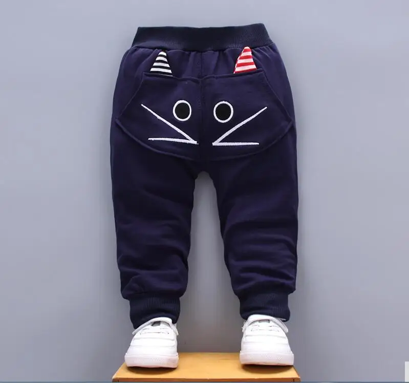 2016 new Spring and autumn cotton cute cartoon kitten baby pants 0-3 year baby boy girls pants children pants for girls