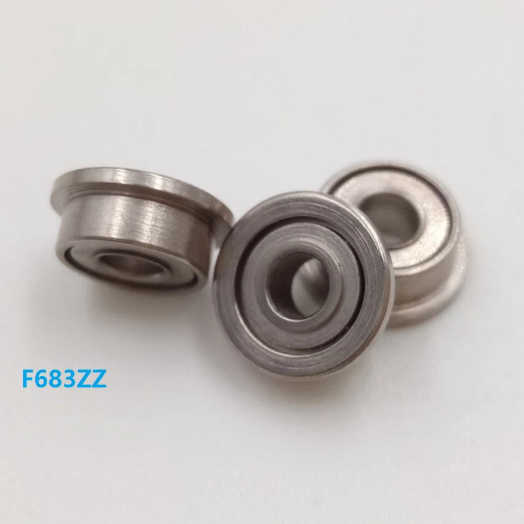 

50pcs/100pcs/500pcs F683ZZ F683 ZZ F683 ZZ 3x7x2.5mm Full ball flange Deep Groove Ball Bearing Miniature 3*7*2.5mm