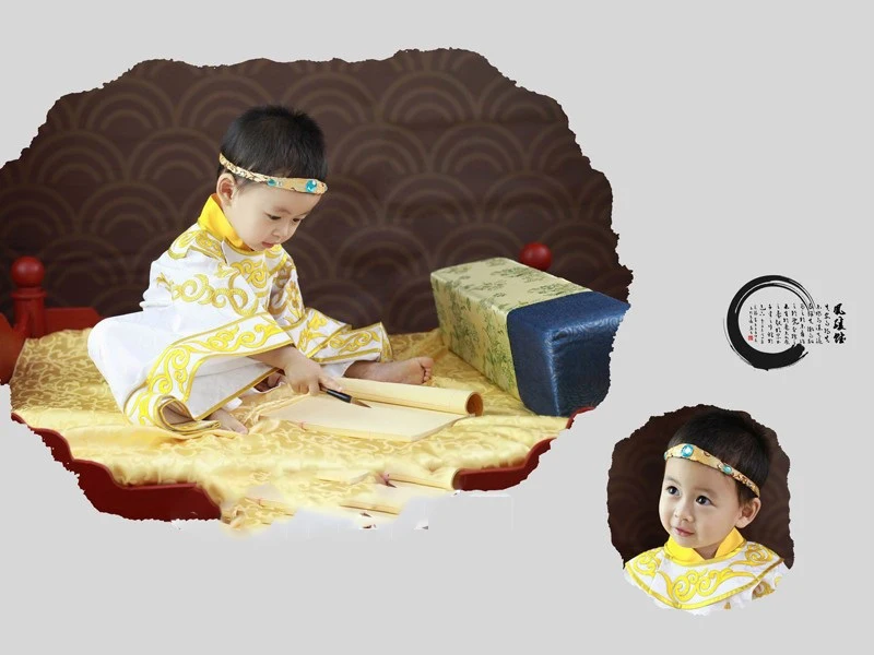 Fenglingfu Ancient Chinese Shang Dynasty Prince Infant Baby Costume Boy Costume 90-120cmH