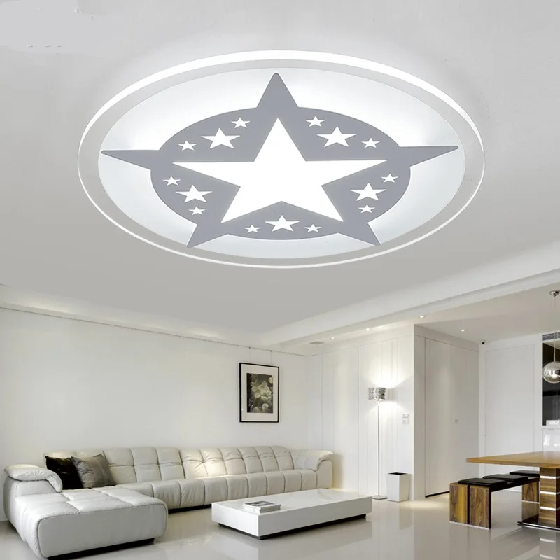 

Led ultra thin round star moon ceiling light simple modern children's room lighting fashion cartoon ceiling lamp LO72711