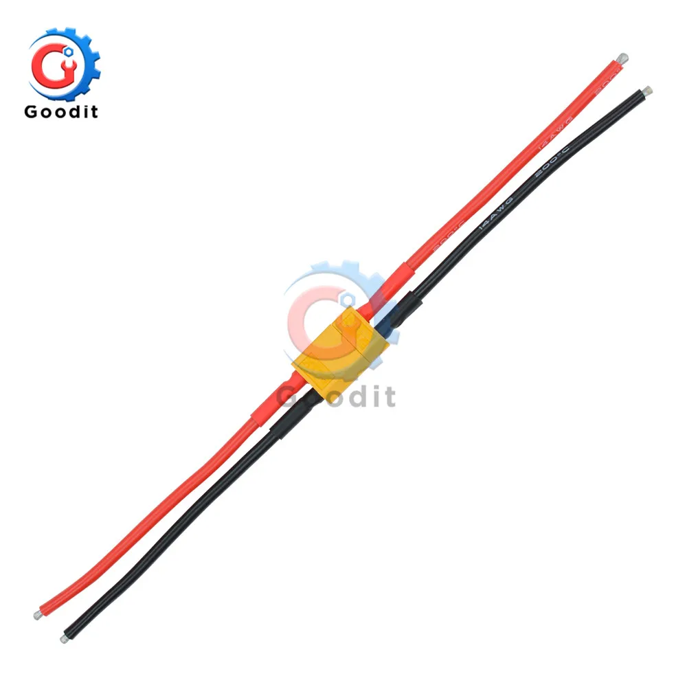 2PCS of XT60 Battery Male Female Connector Bullet Plug with Silicon 14 AWG Electrical Wire Cable 14AWG For RC Lipo Battery