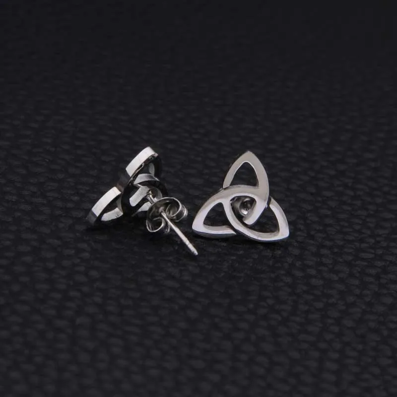 2018 new stainless steel Celtic knot Stud Earrings for women 2pcs/set