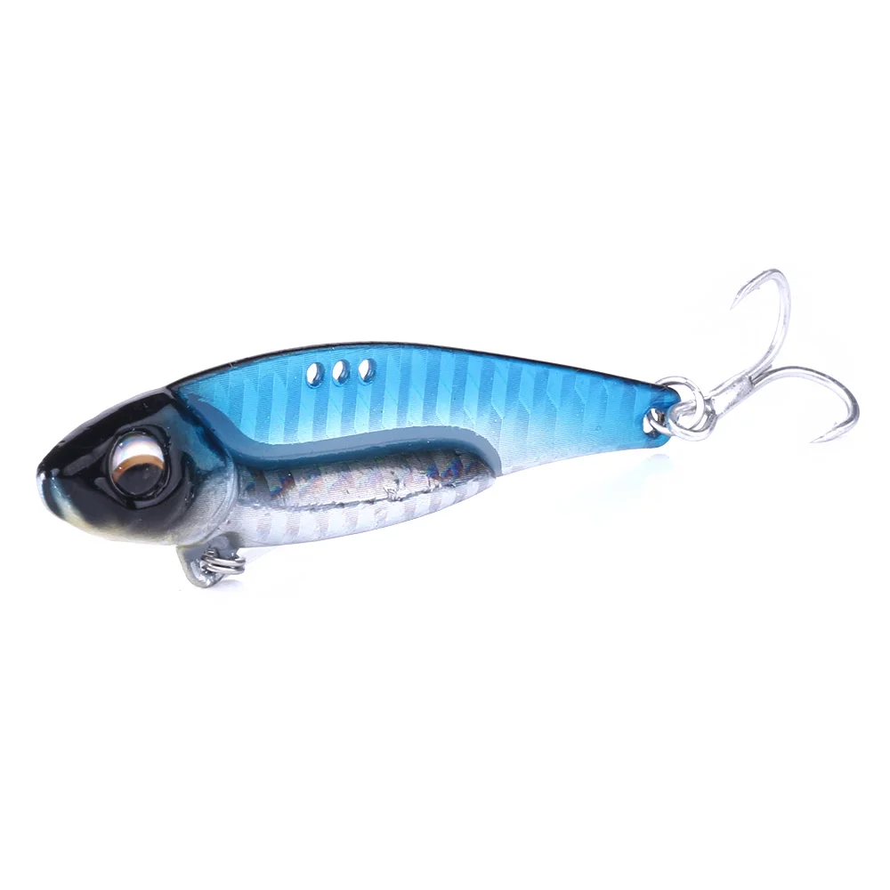 6Pcs VIB Fishing Lure Metal Laser 7CM 20G Fishing Tackle Crankbait Vibration Spoon Spinner Sinking Bait Fishing Tackle Wobbler