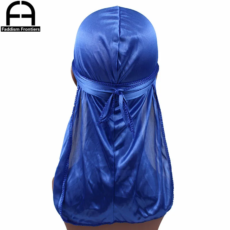 New Luxury Men's Silky Durags Bandana Turban Hat Wigs Doo Men Satin Durag Biker Headwear Headband Pirate Hat Hair Accessories