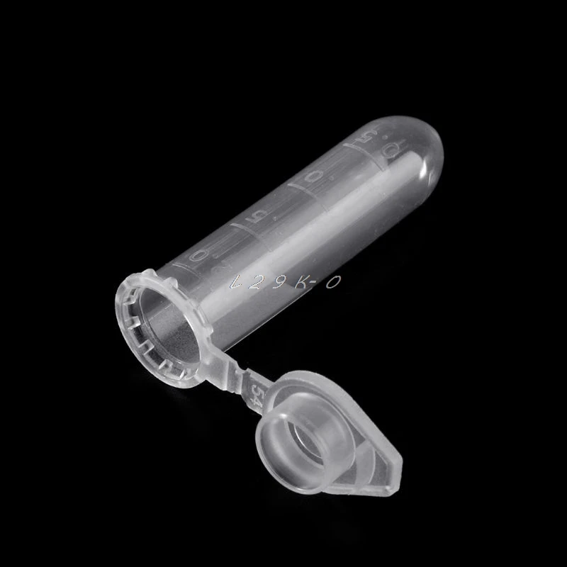 100Pcs 2ml Klare Kunststoff Fläschchen Container Snap Cap Zentrifuge Rohre Fläschchen Probe Labor Container