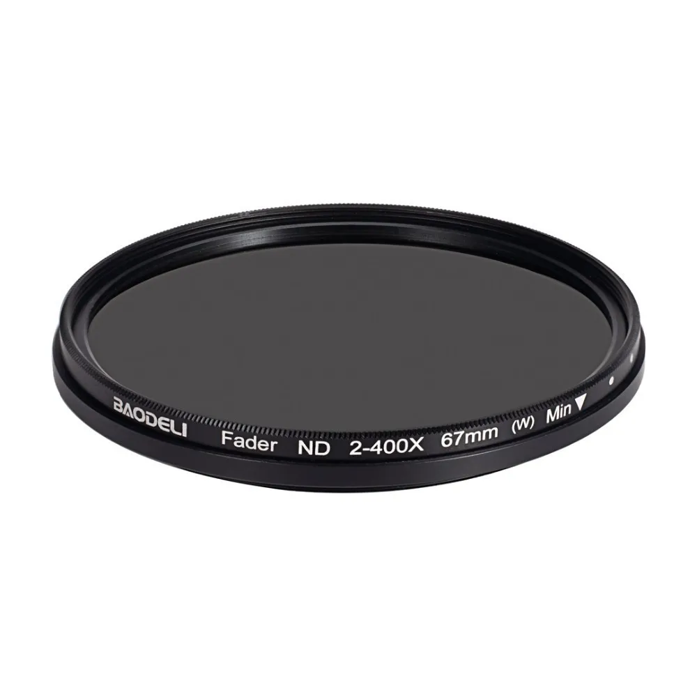 BAODELI Neutral Density Filtro Nd Filter Variable Nd2-400 Concept 49 52 55 58 62 67 72 77 82 Mm For Camera Canon Dslr Nikon Sony