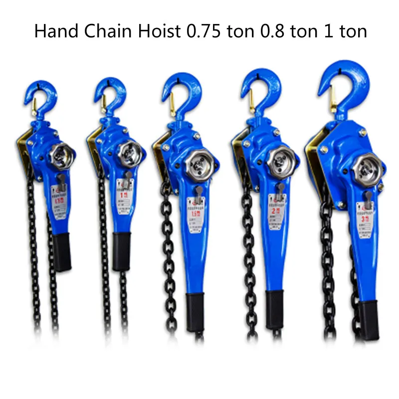 

Hand Chain Hoist 0.75 ton 0.8 ton 1 ton small portable manual hanging hoist hand tensioner tightener