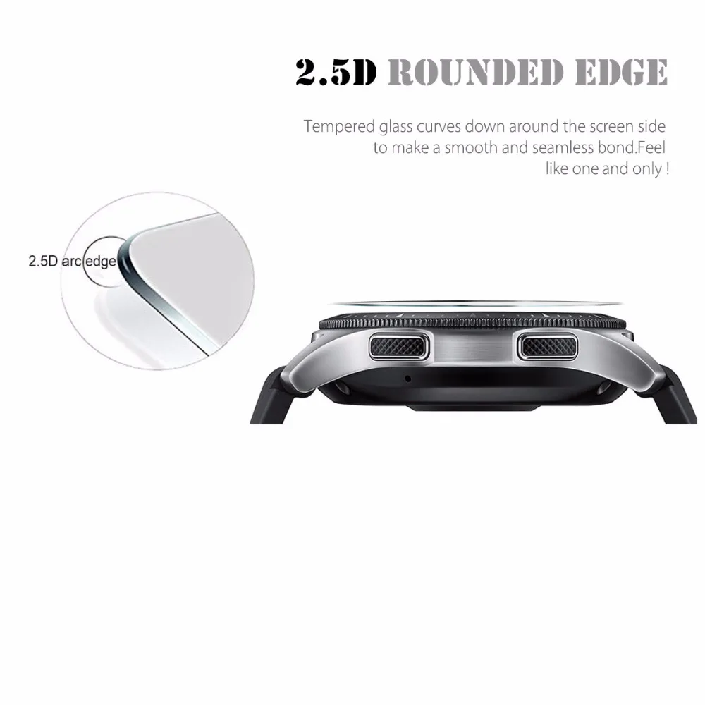 삼성 갤럭시 워치 42mm 또는 46mm 강화 유리 화면 보호기 보호 필름 가드, 폭발 방지, 산산조각 방지, 2 피스