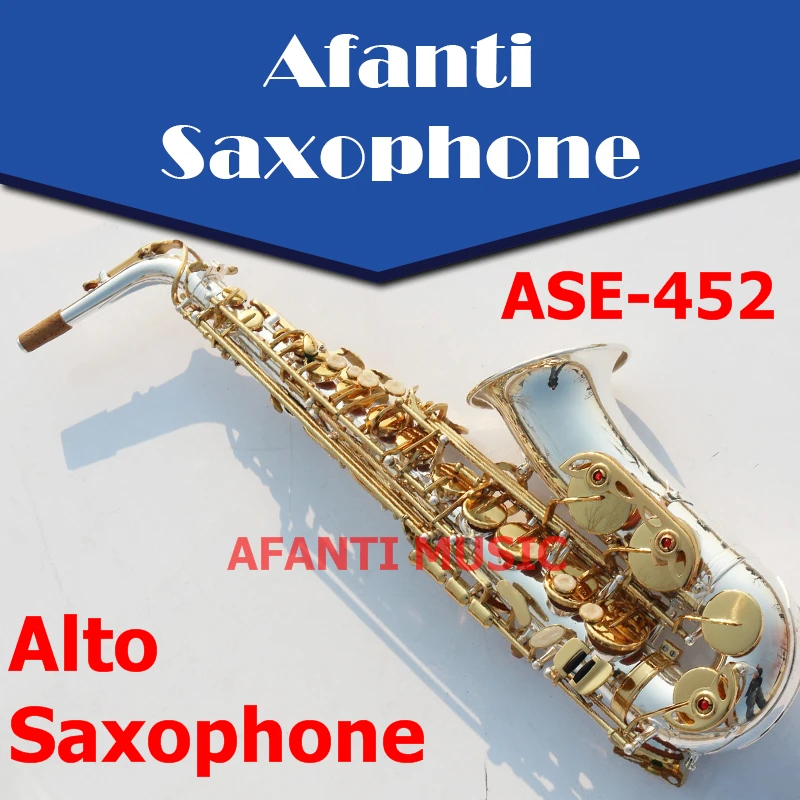 

Afanti Music Eb tone / Nickel Plated/ Silvering Alto Saxophone (ASE-452)